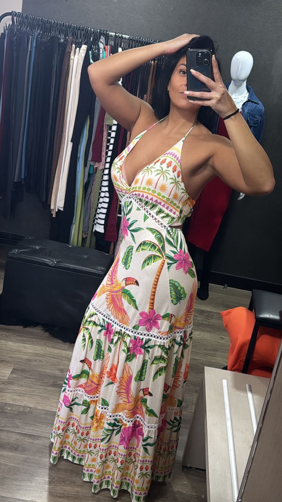 Vestido Longo Florido