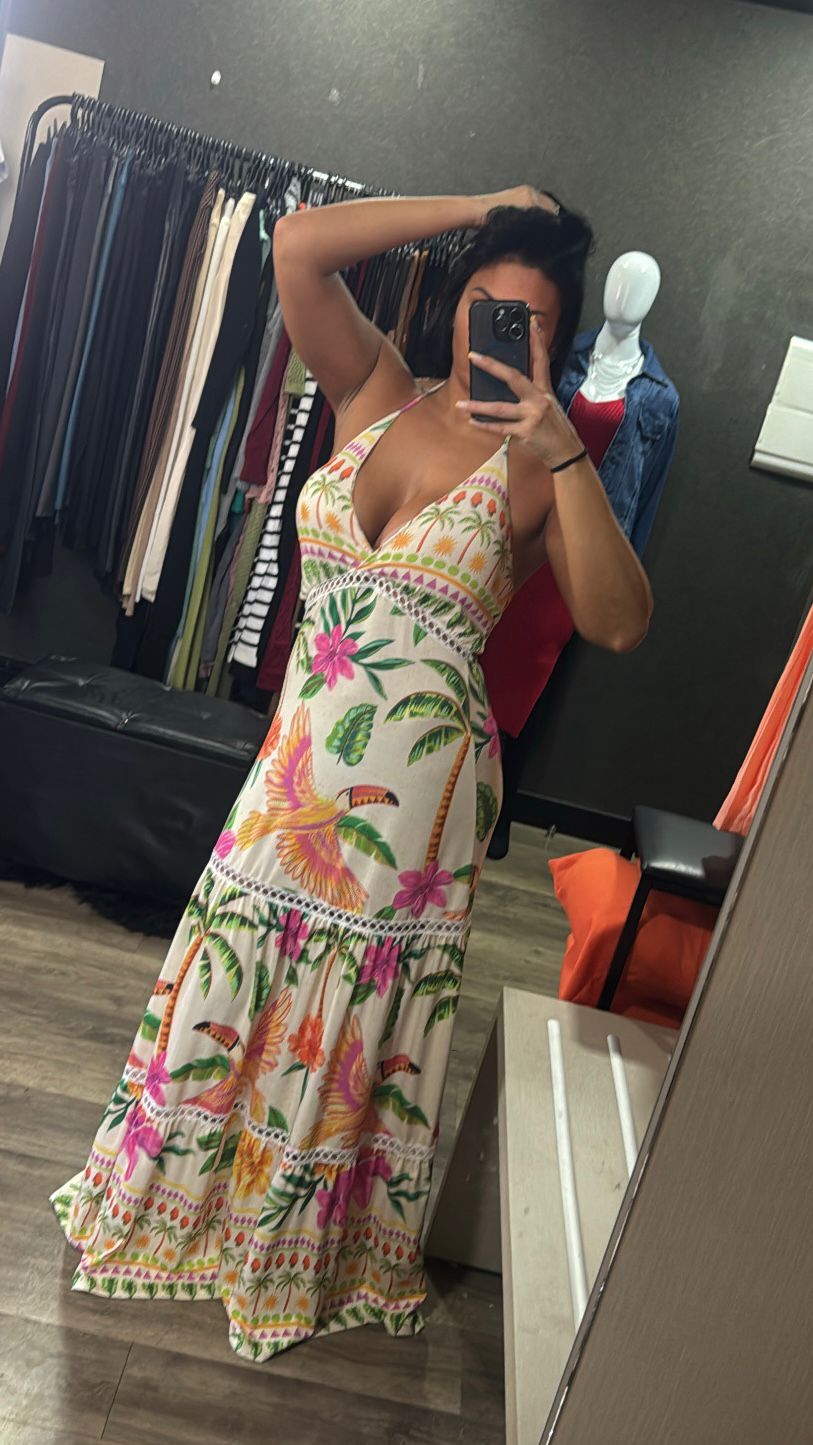 Vestido Longo Florido