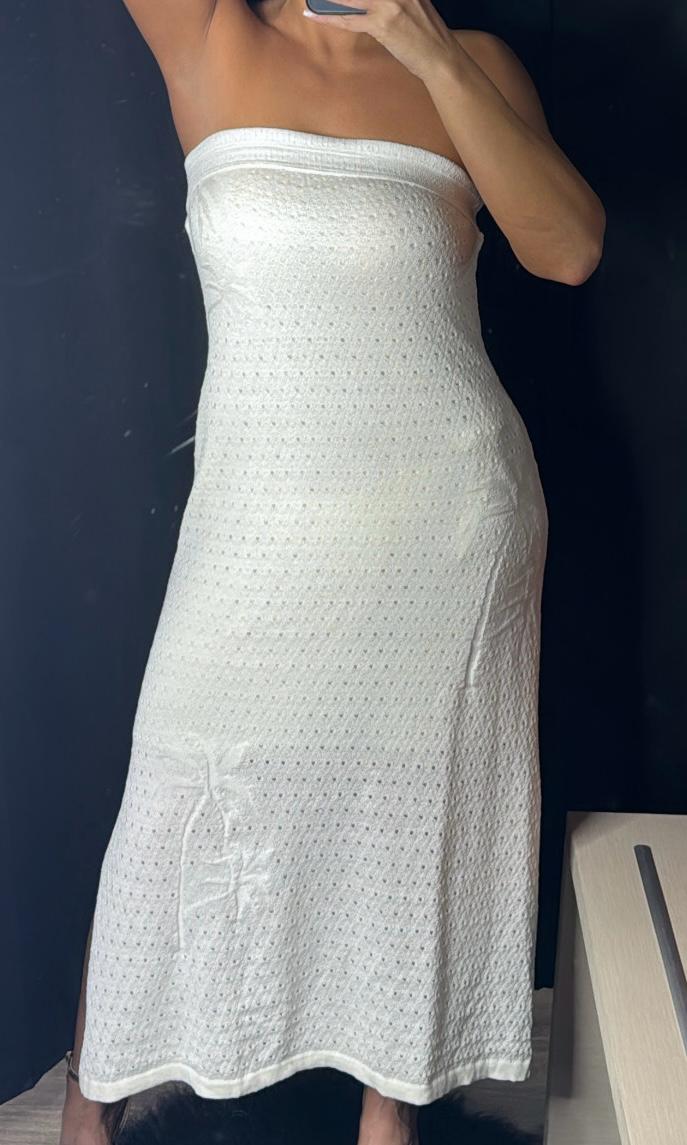 Vestido Tricô Tomara Que Caia