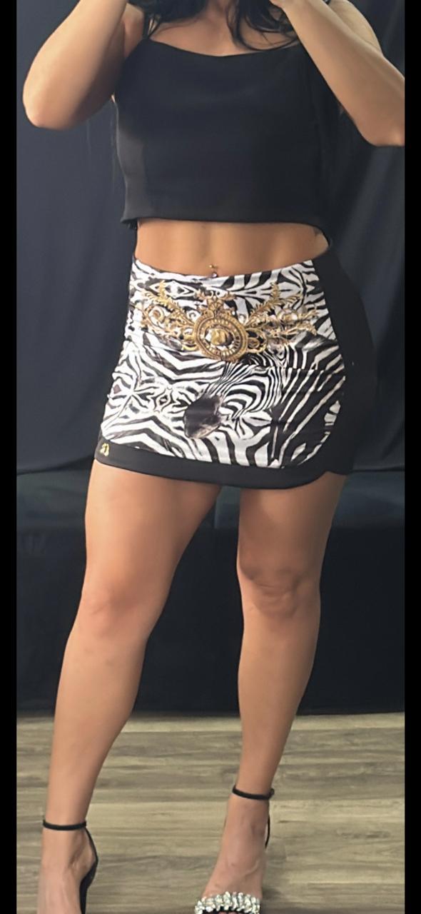Saia Estampada Zebra CARMEN STEFFENS