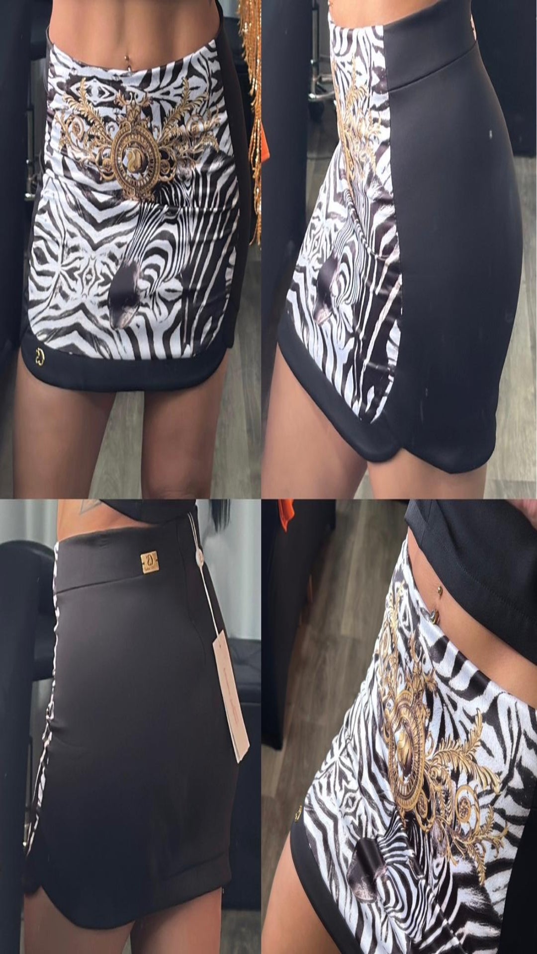 Saia Estampada Zebra CARMEN STEFFENS