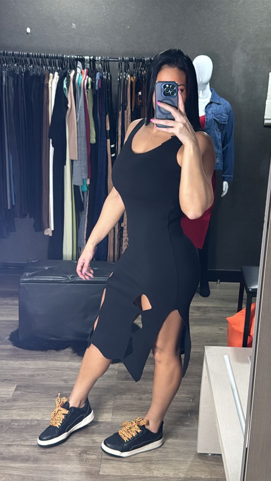 Vestido Midi + Recorte