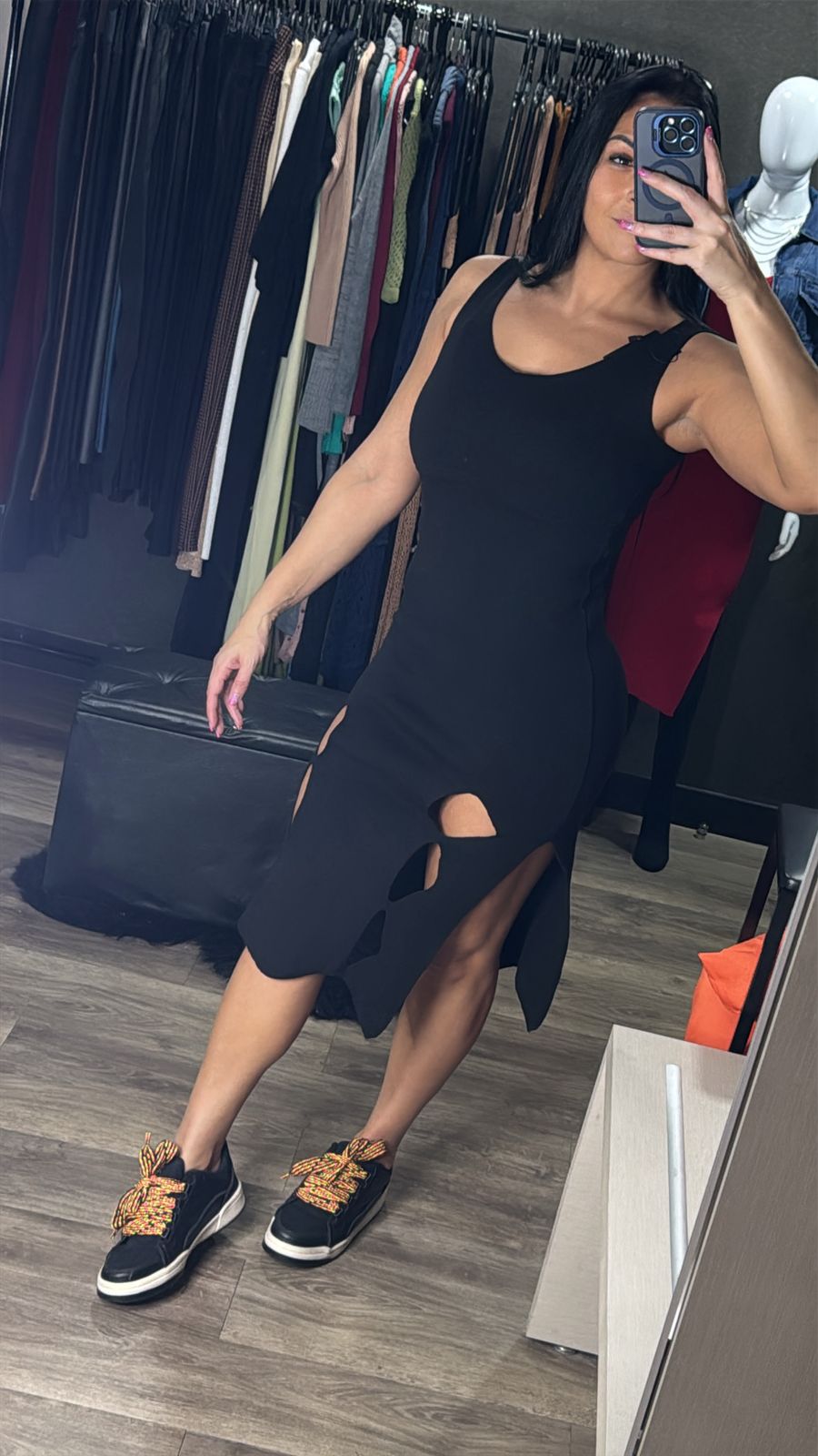 Vestido Midi + Recorte