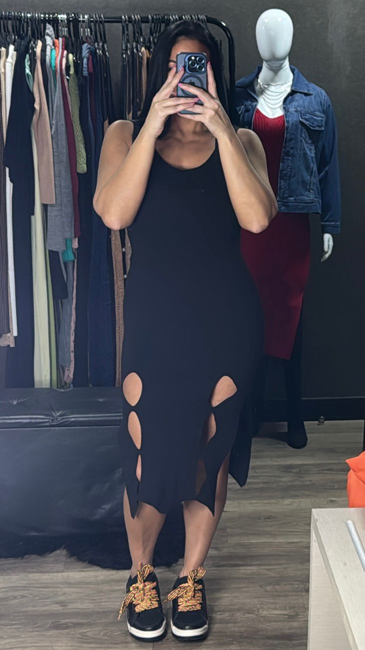 Vestido Midi + Recorte