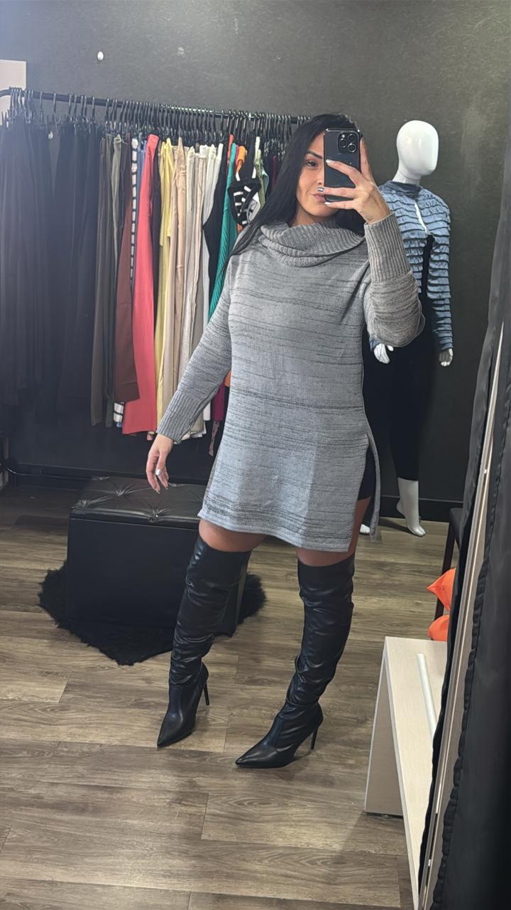 Blusas Tricô Gola Alta