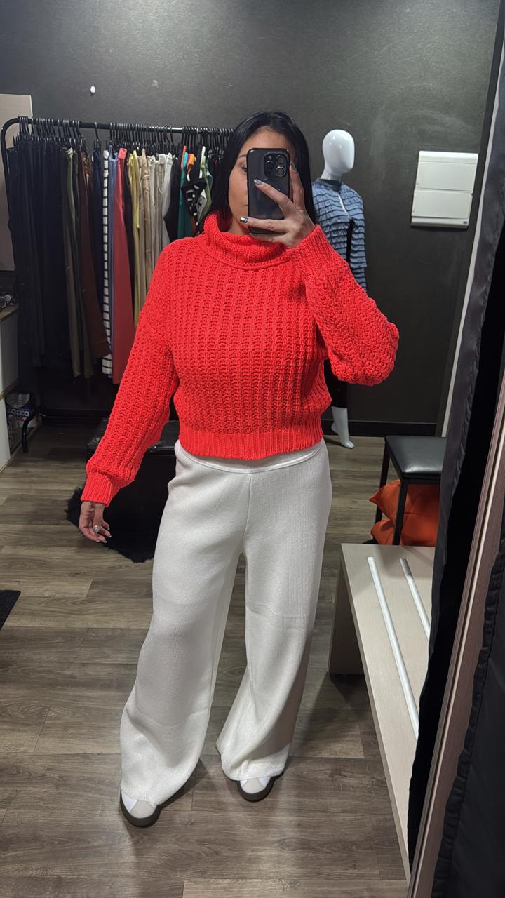 Blusas Tricô Gola Alta