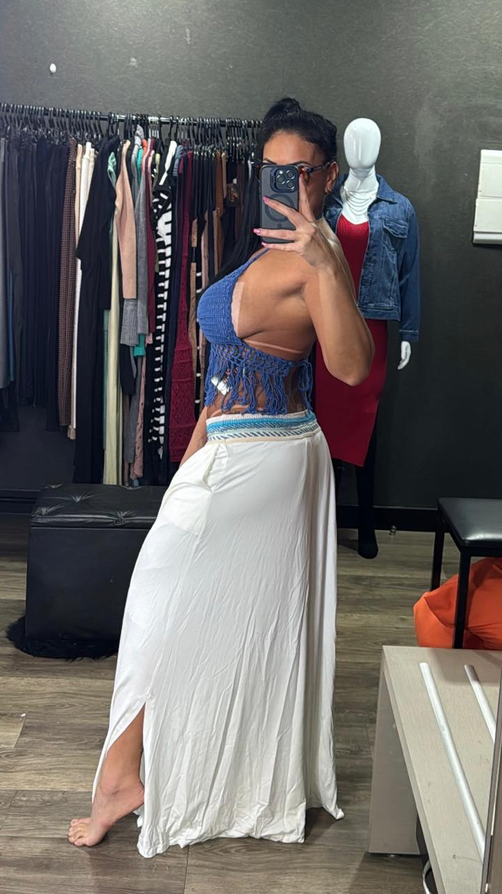 Cropped Crochê com Bojo