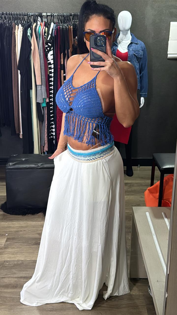 Cropped Crochê com Bojo