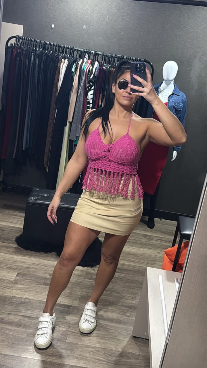 Cropped Crochê com Bojo