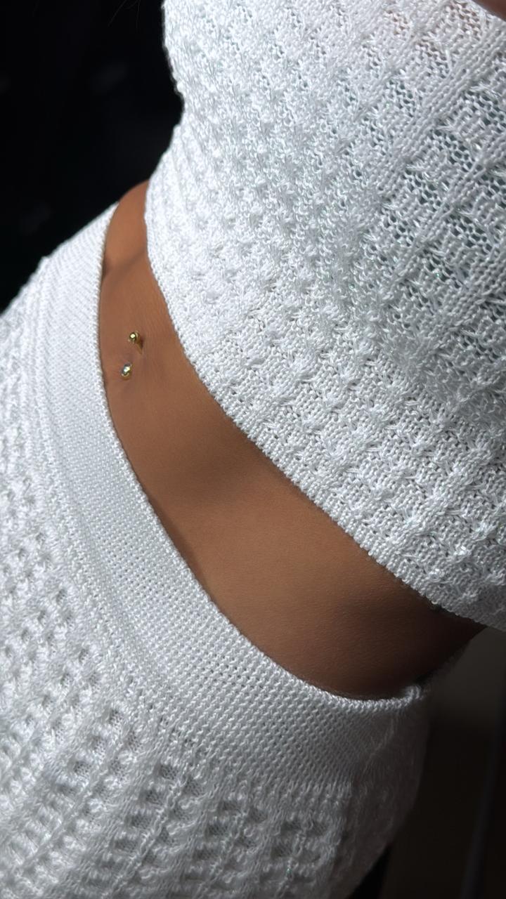 Conjunto Saia + Cropped Tricô