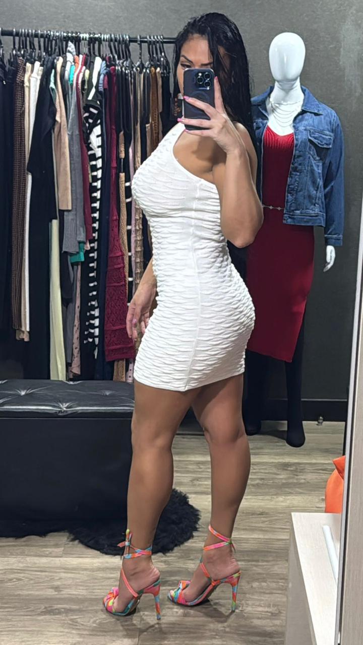 Vestido Tricô Frente Unica