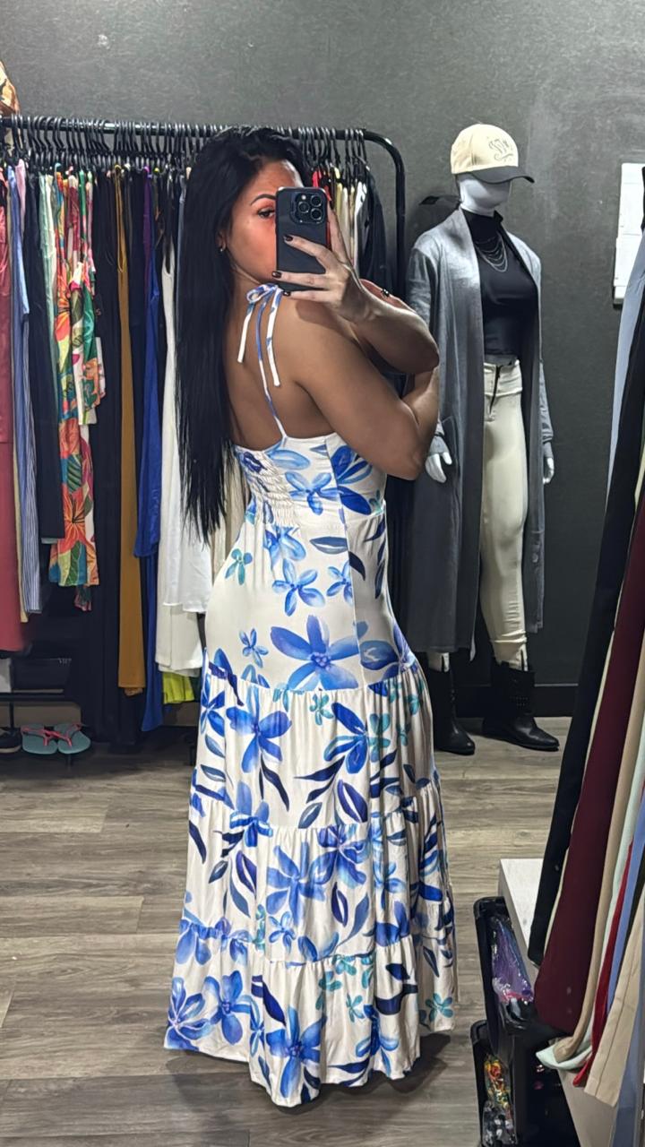 Vestido Longo Floral c/ Bojo