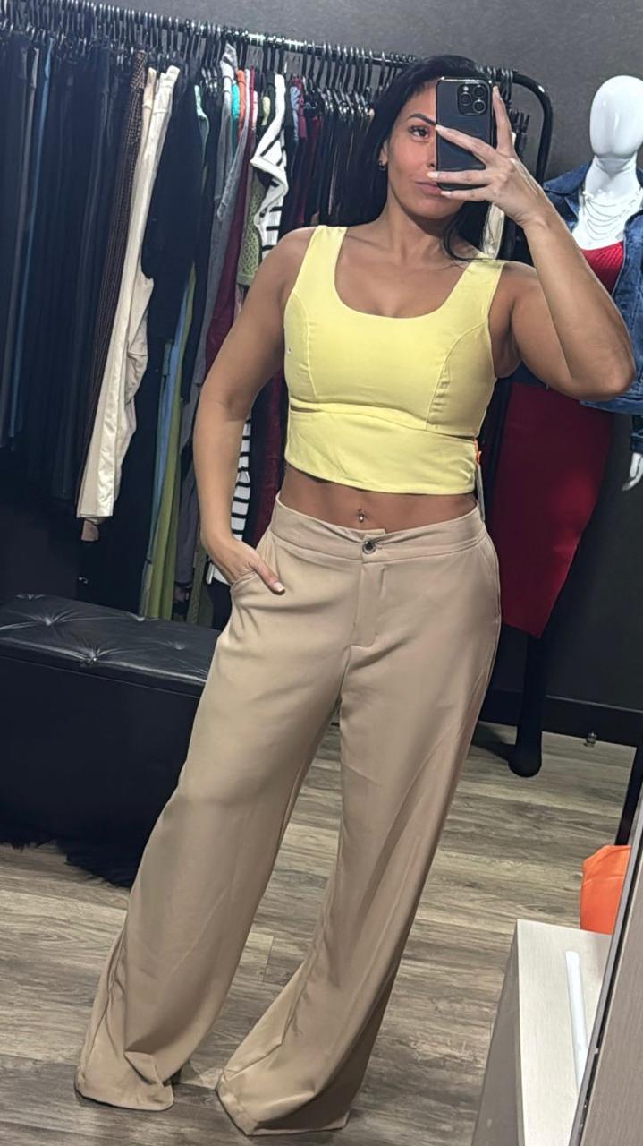 Cropped Alfaiataria Com Recorte