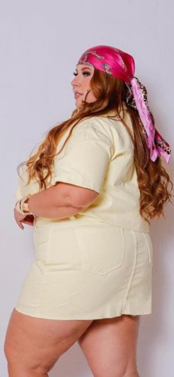 Camisa Jeans Cropped