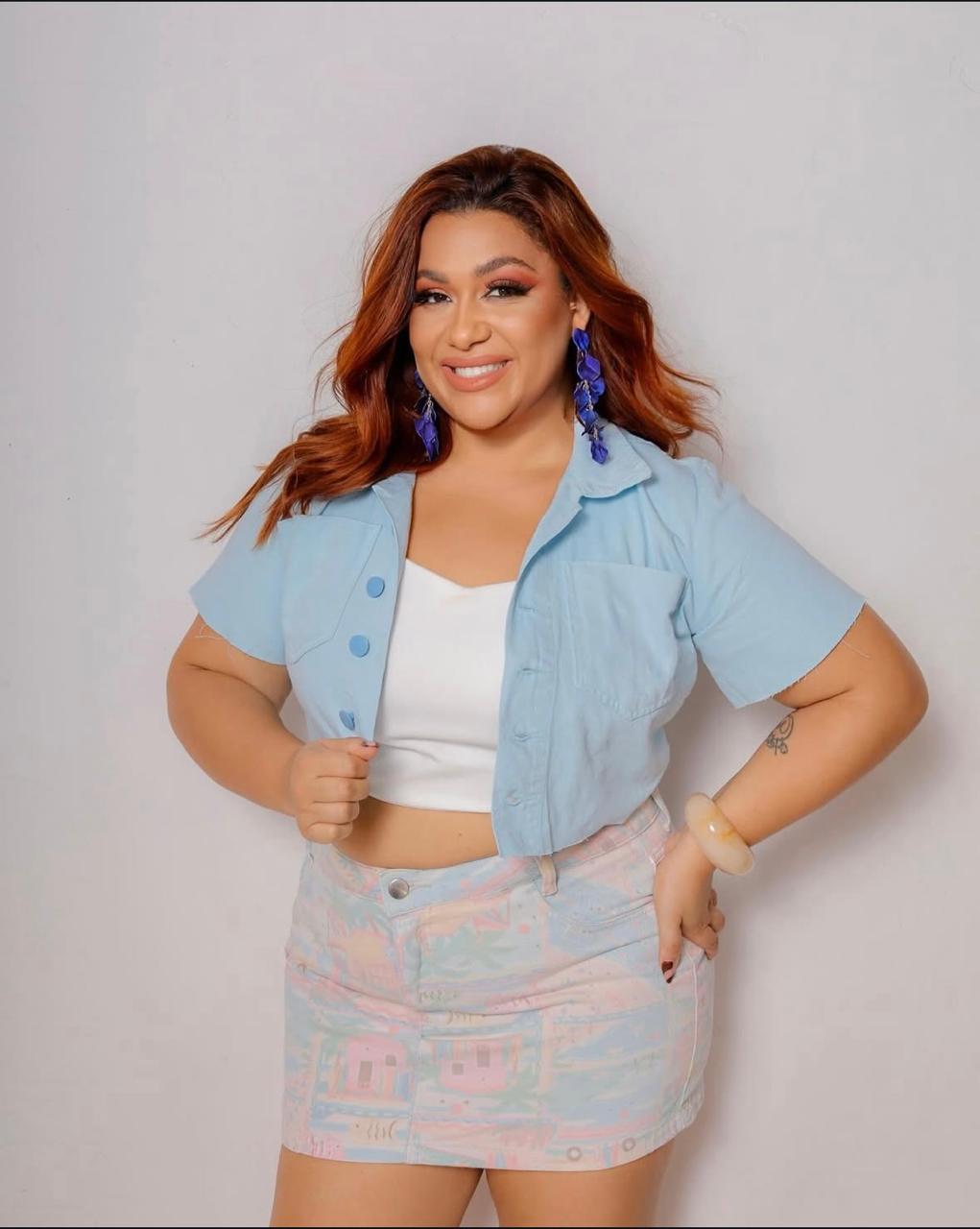 Camisa Jeans Cropped