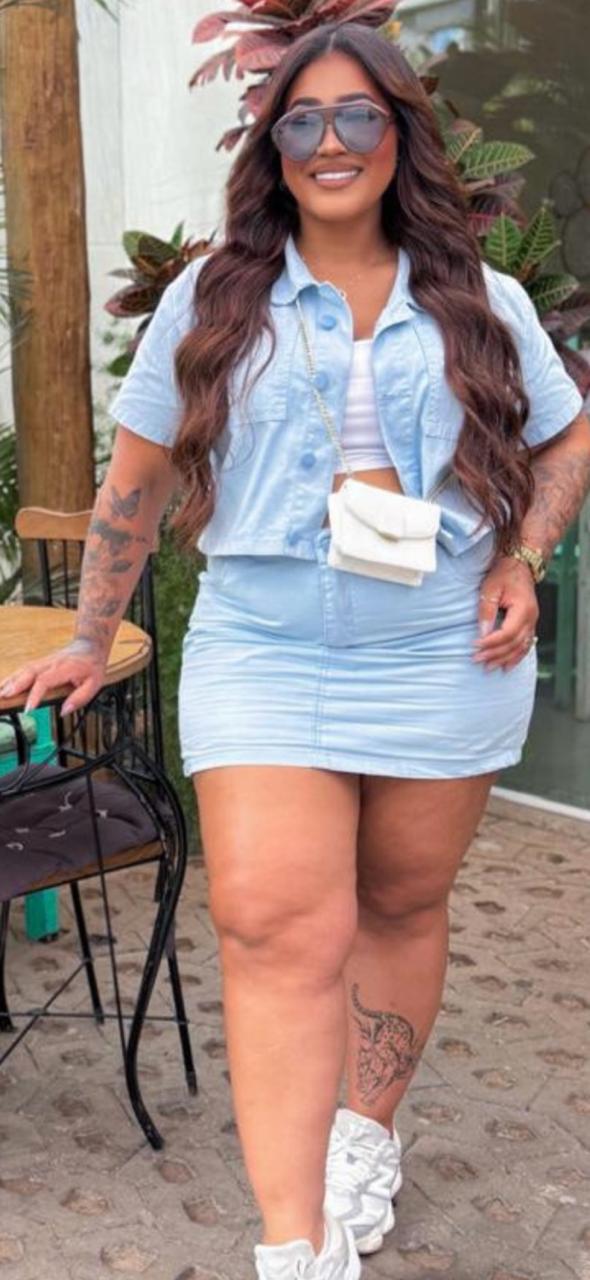 Camisa Jeans Cropped