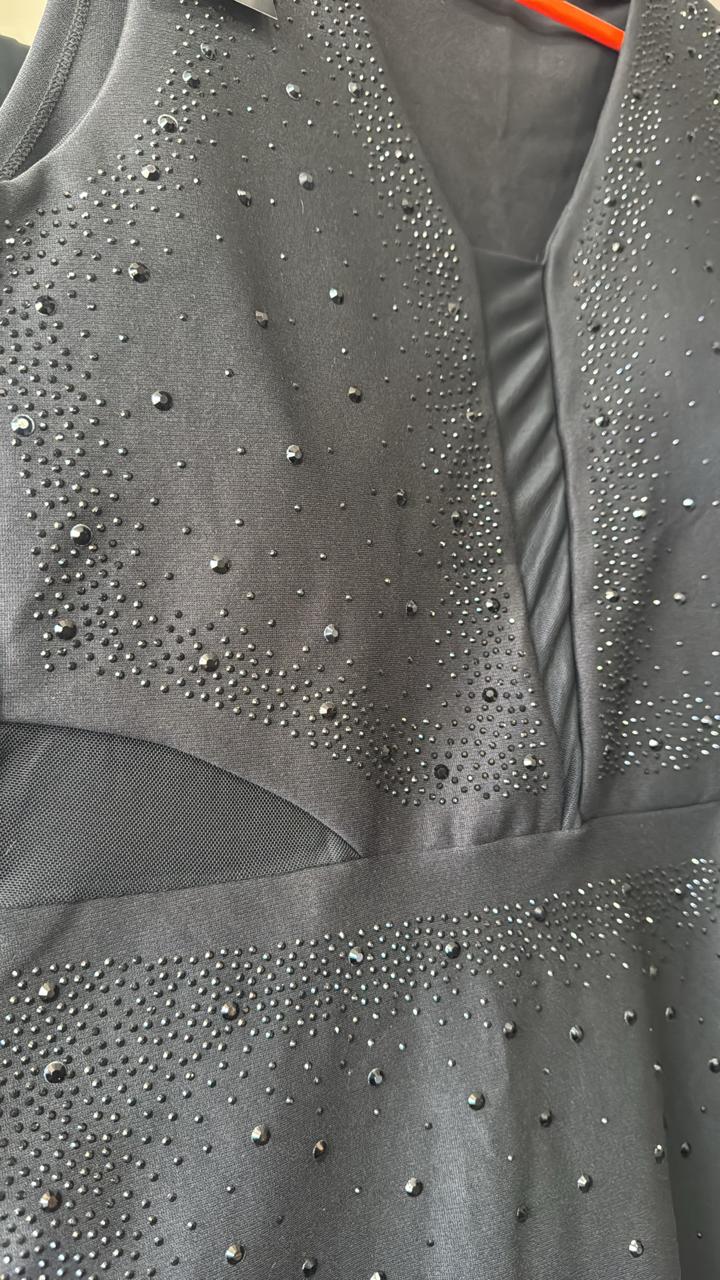 Vestido Strass + Tela PluzSize