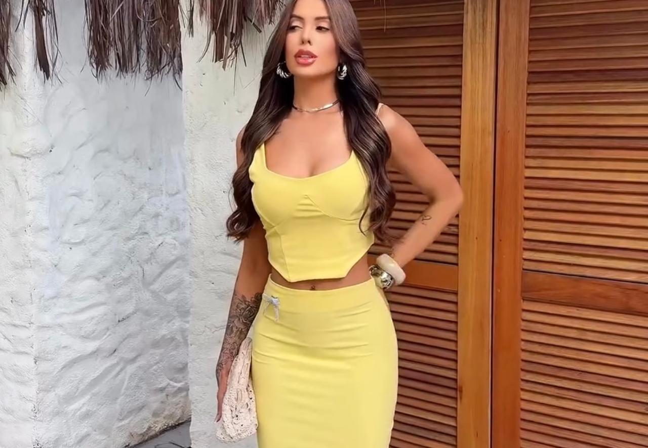 Conjunto Cropped + Saia Montaria