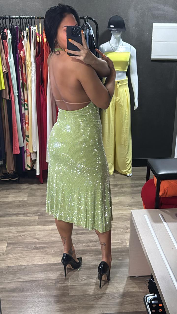 Vestido Midi Strass