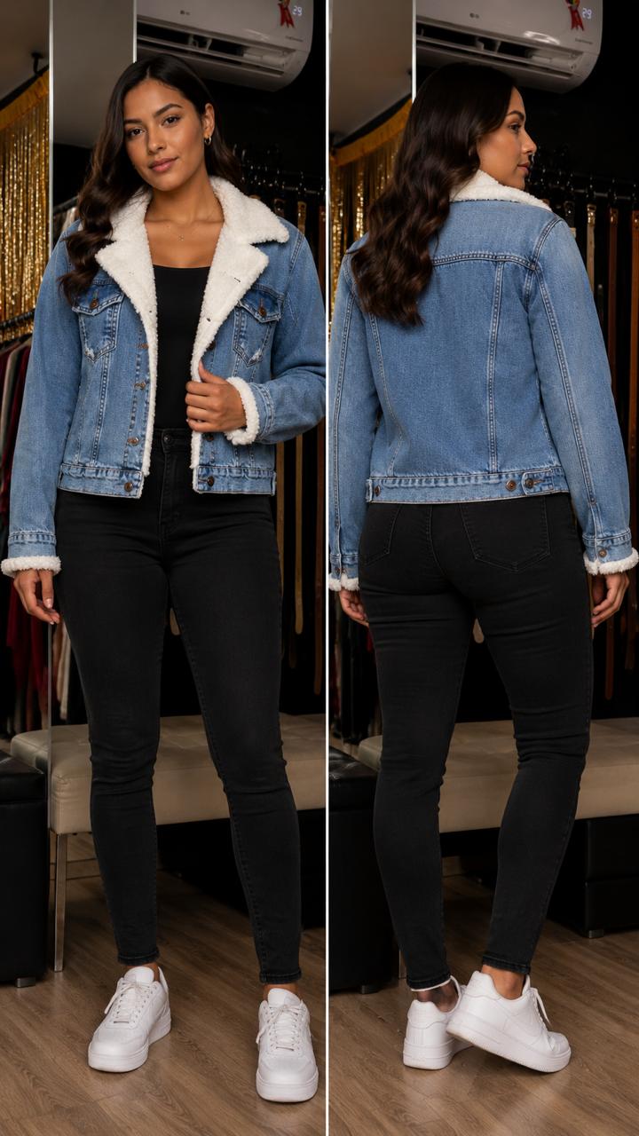 Jaqueta Jeans Elastano