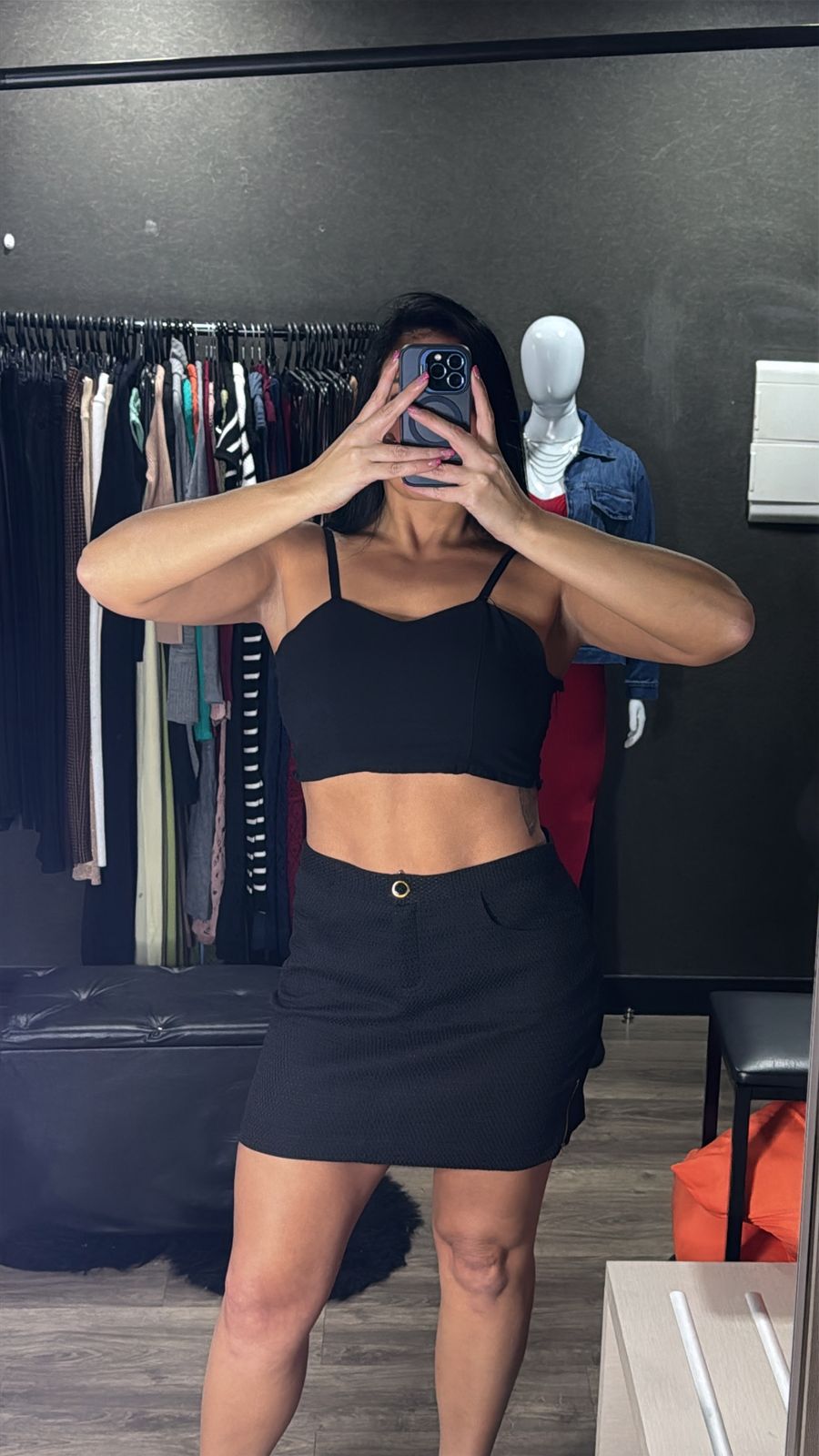 Saia Alfaiataria + Aplicação Zíper  CARMEN STEFFENS