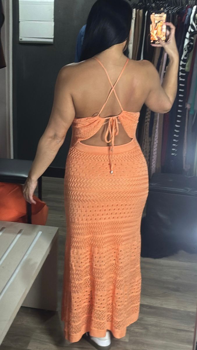 Vestido Tricô Frente Unica