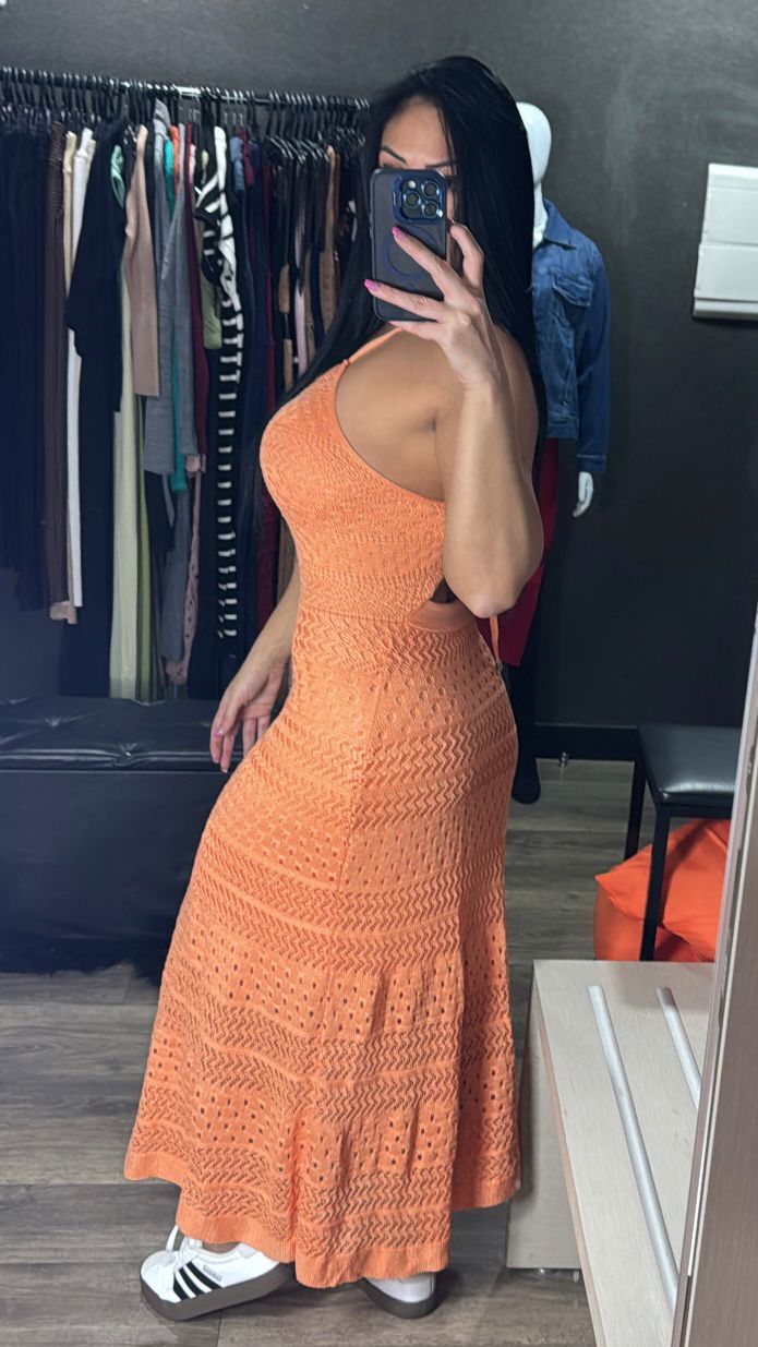 Vestido Tricô Frente Unica