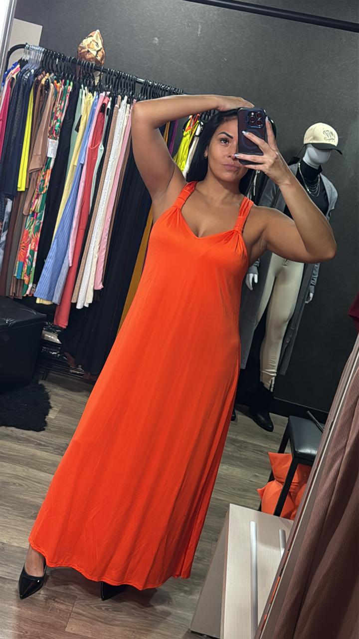 Vestido Regata Longo Malha Fria