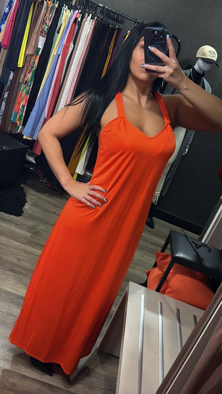 Vestido Regata Longo Malha Fria