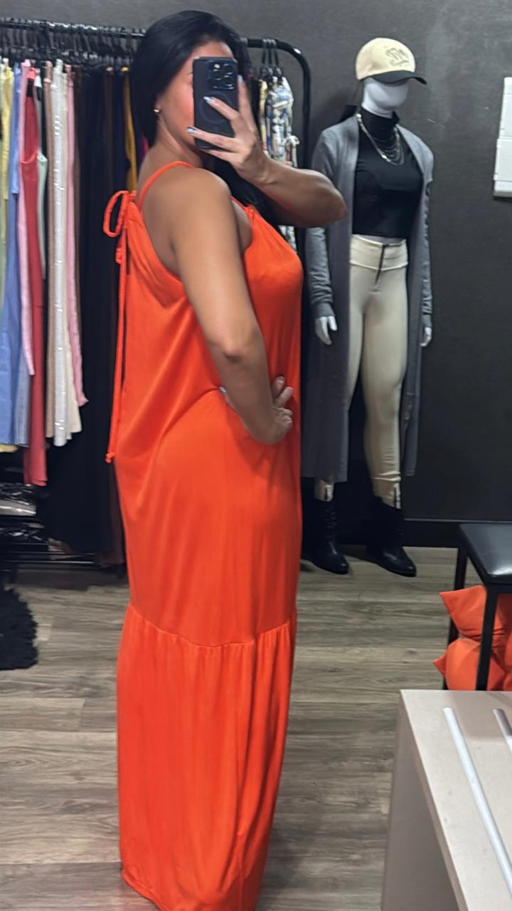 Vestido Longo Malha Fria
