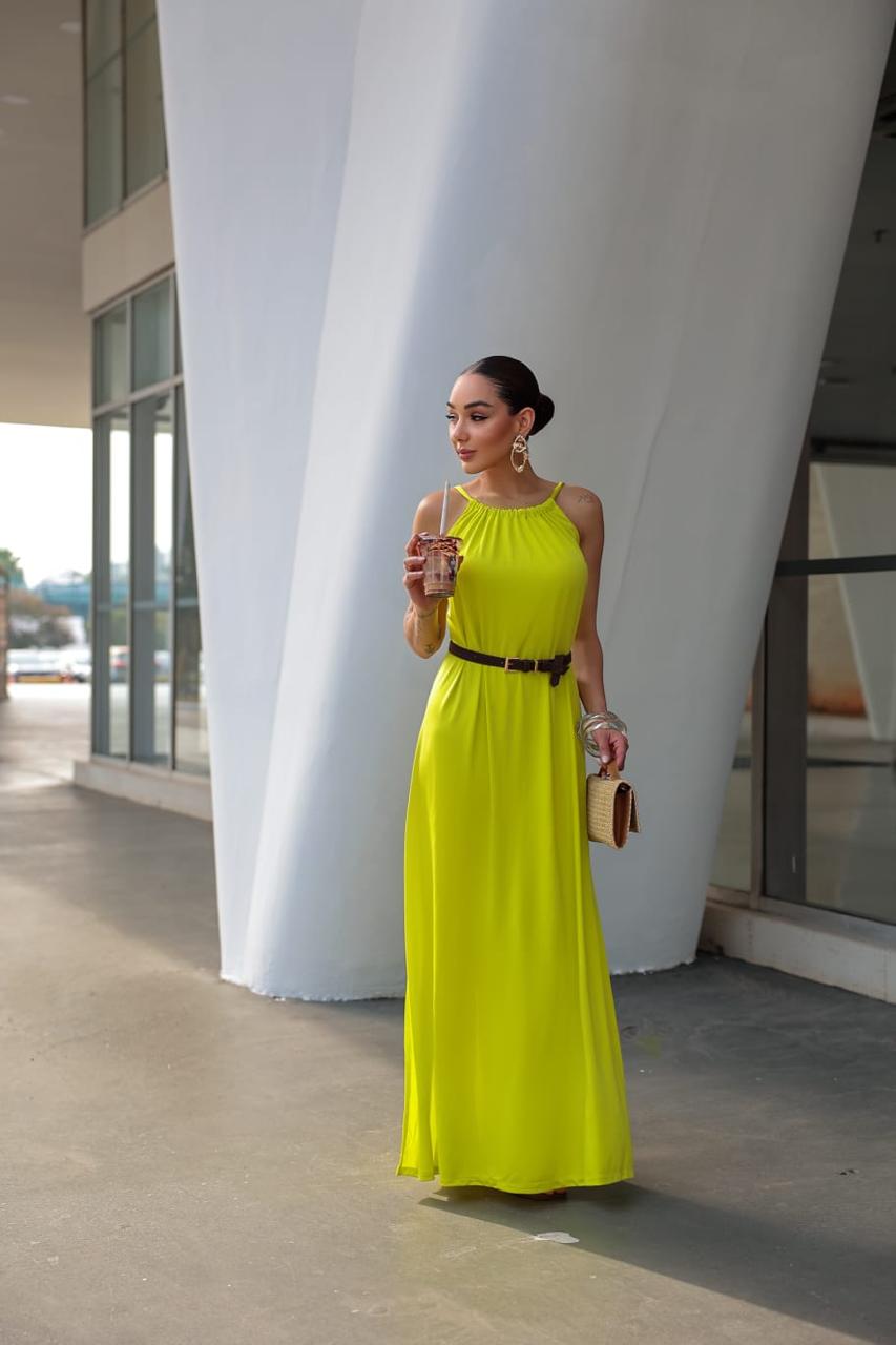 Vestido Longo Malha Fria