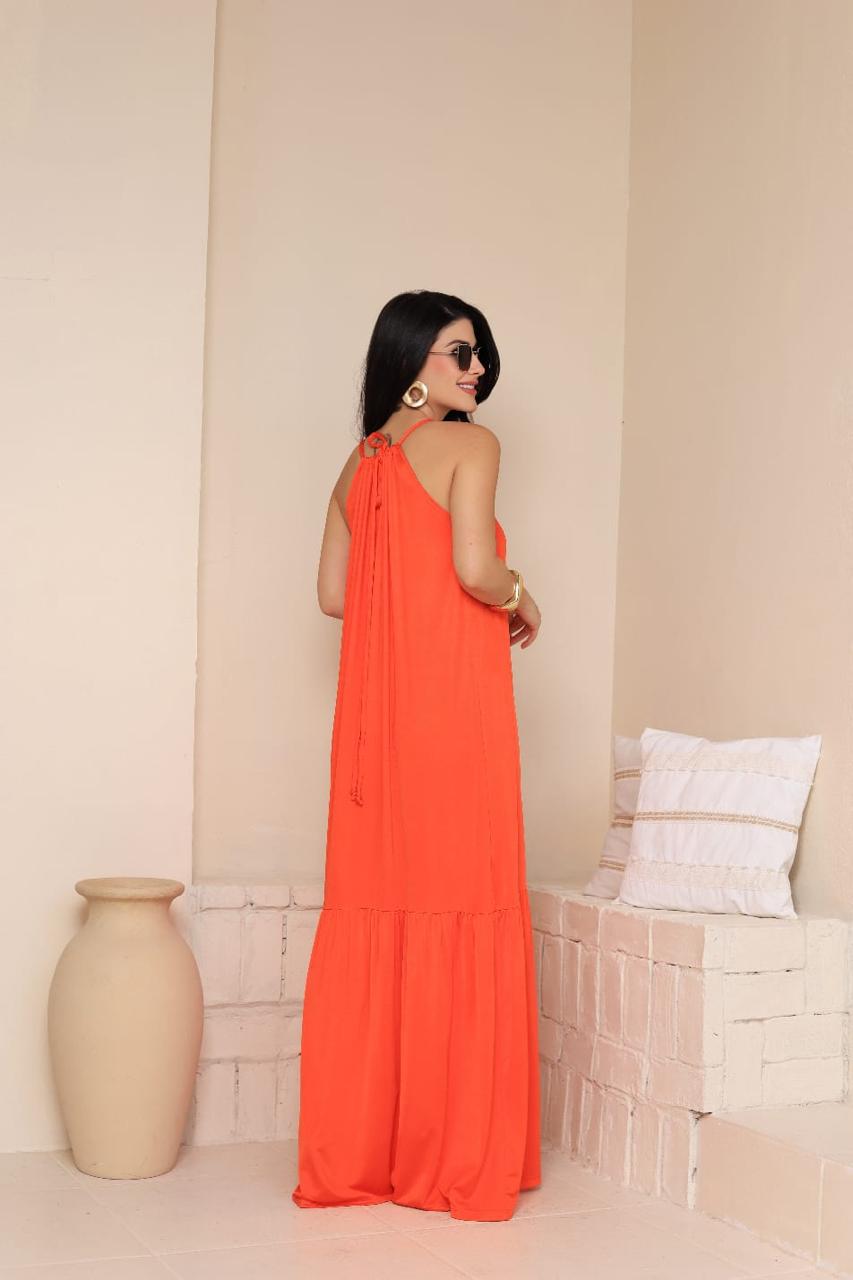 Vestido Longo Malha Fria