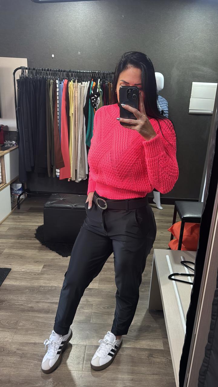 Blusas Tricô Gola Canoa