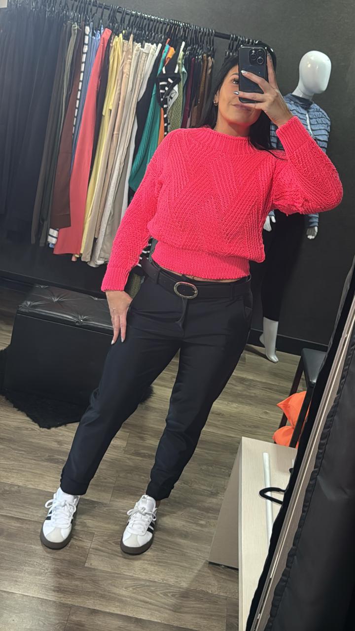 Blusas Tricô Gola Canoa