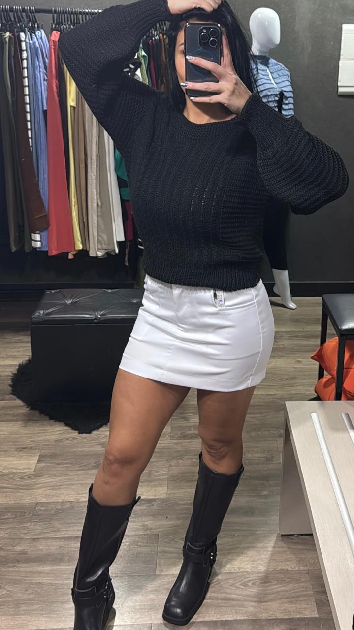 Blusas Tricô Gola Canoa