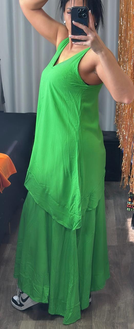 Vestido Longo Em Camadas