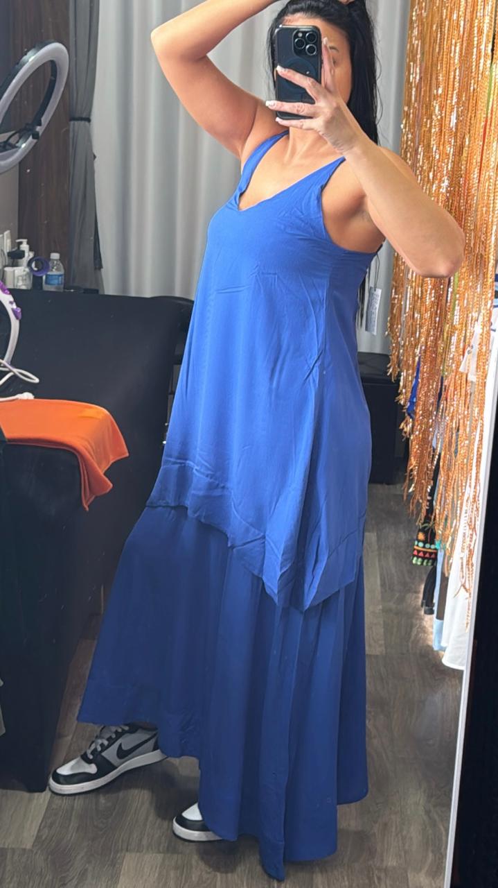 Vestido Longo Em Camadas