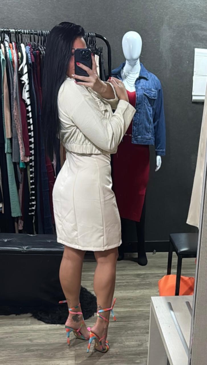 Jaqueta Camurça + Aplicação Strass