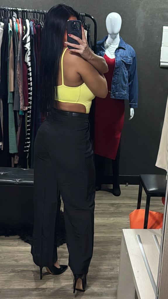 Calça Alfaiataria Pantalona Com Cinto