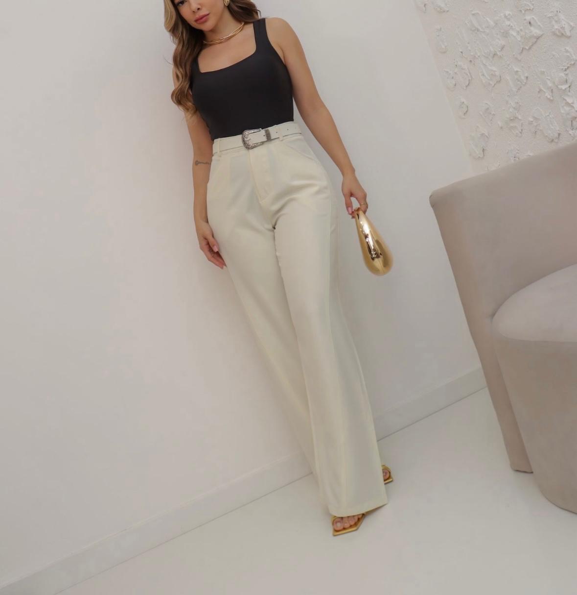 Calça Alfaiataria Com Cinto