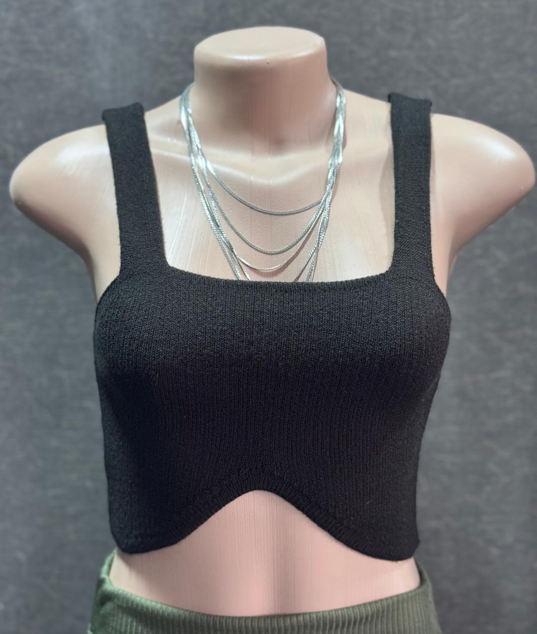 Cropped Tricô Coração