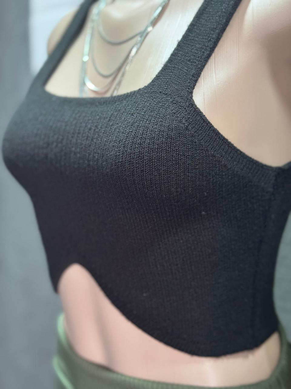 Cropped Tricô Coração