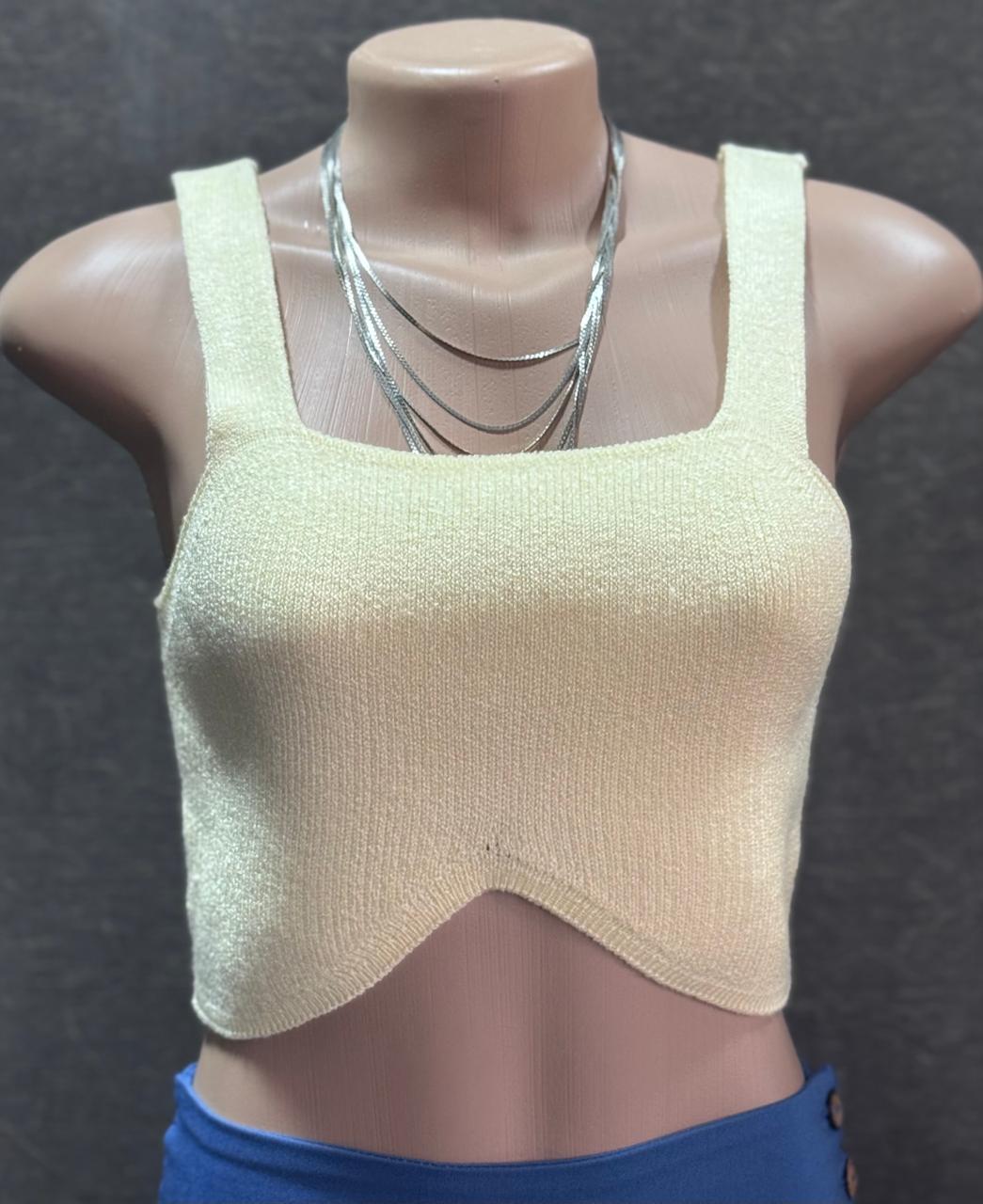 Cropped Tricô Coração