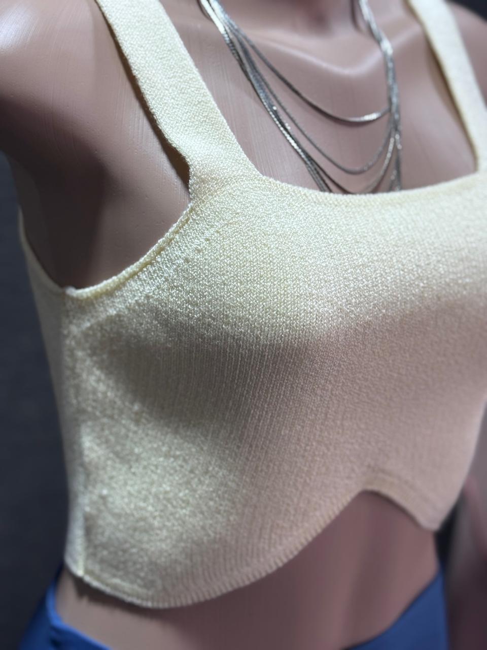 Cropped Tricô Coração