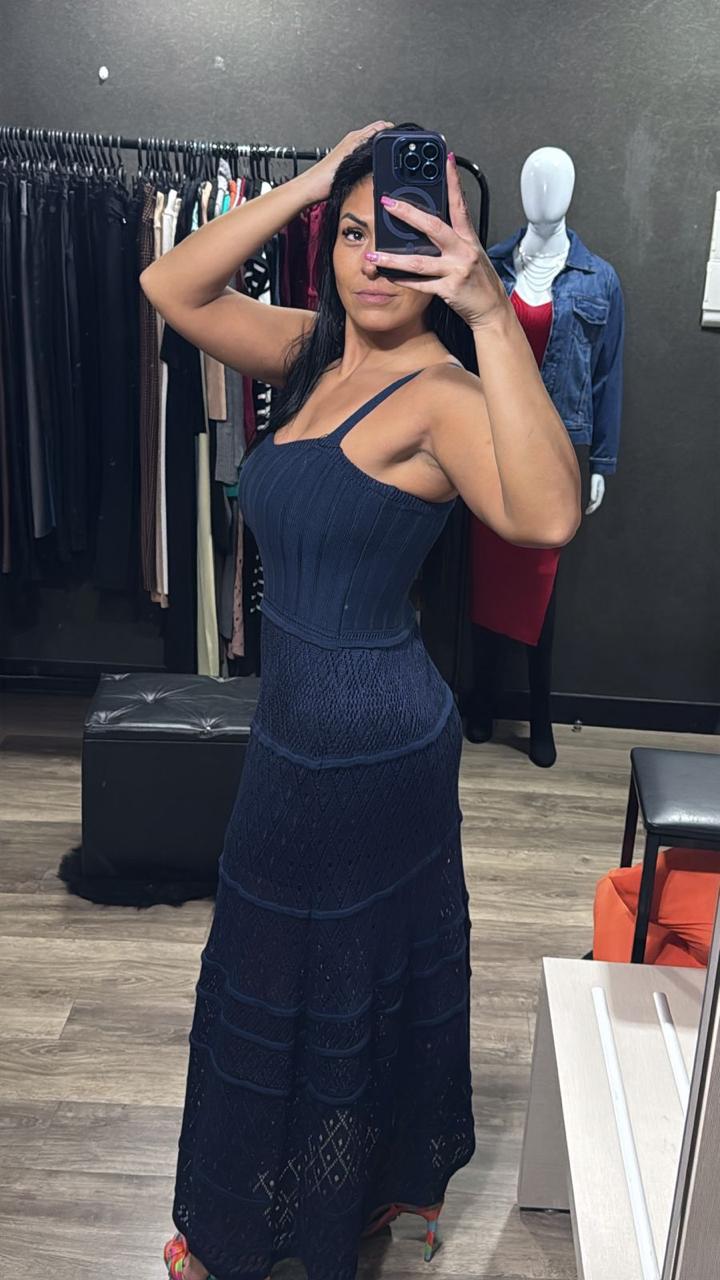 Vestido Longo Tricô