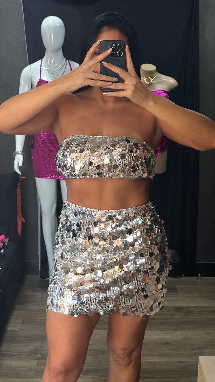 Conjunto Paitê Saia + Top Faixa