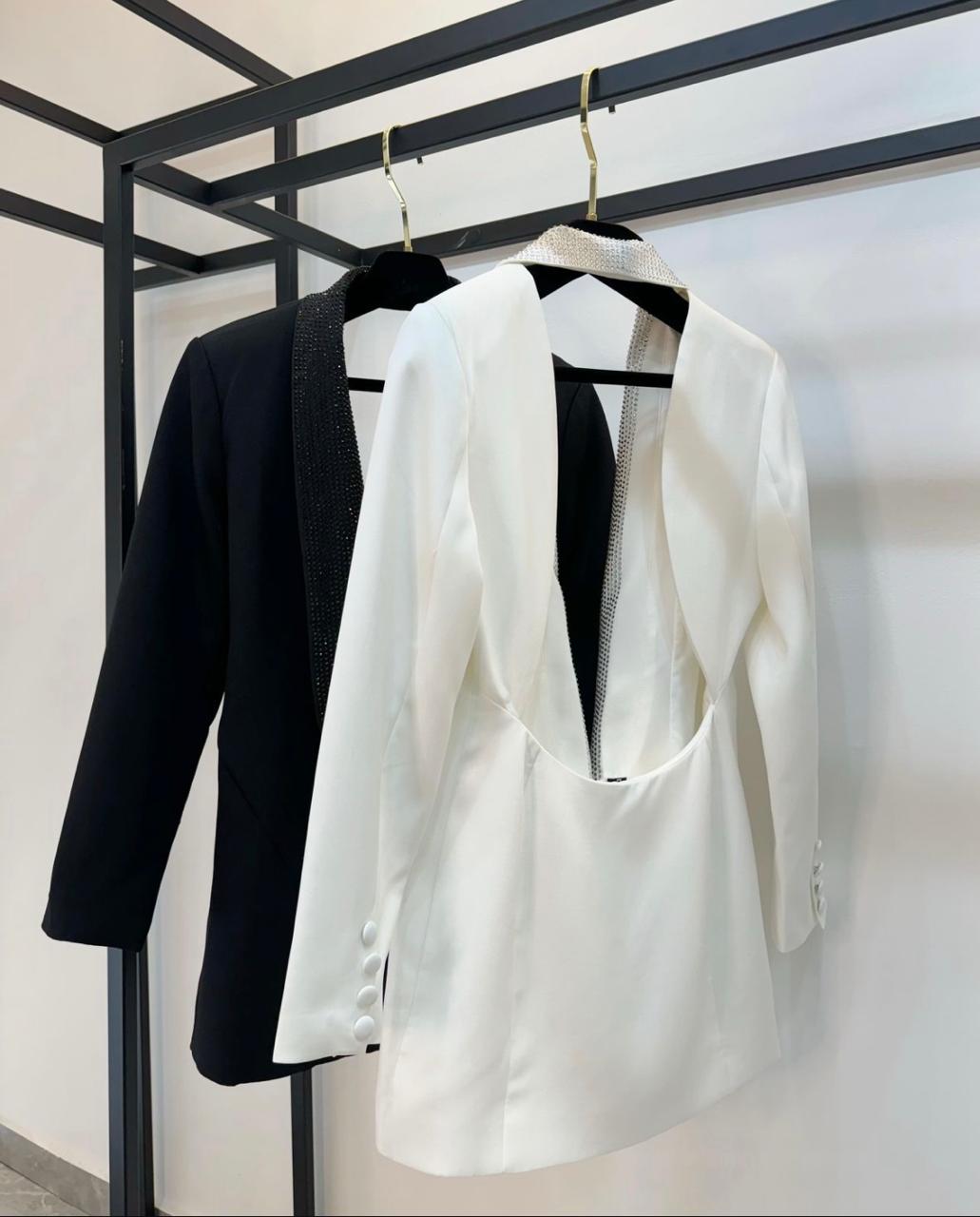 Blazer Strass + Abertura Costas