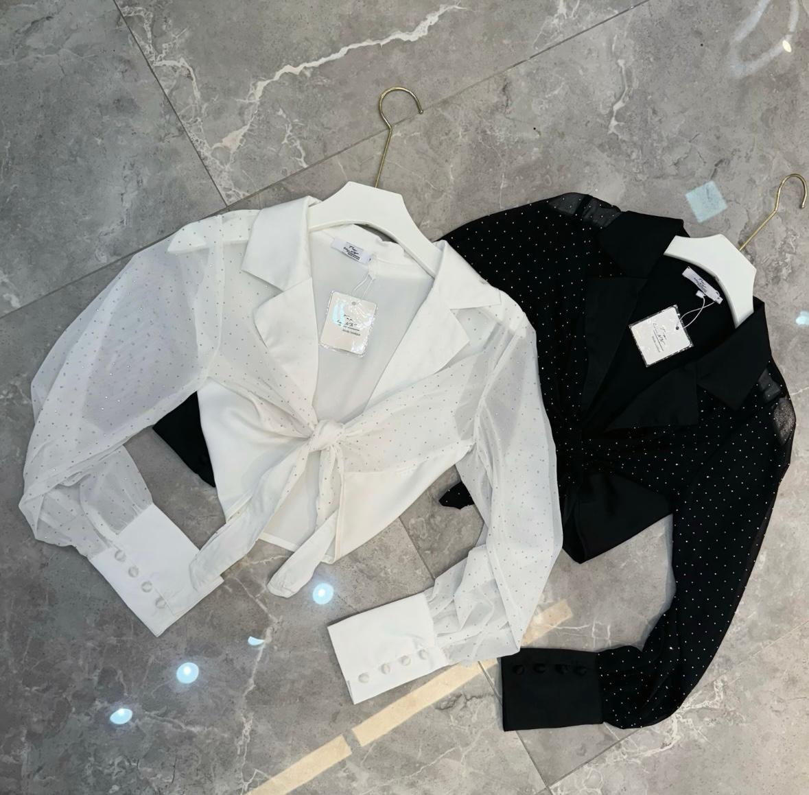 Camisa Cropped Strass