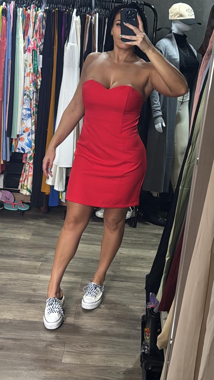 Vestido Alfaiataria Tomara Que Caía