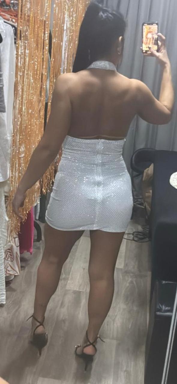 Vestido Frente Unica Strass